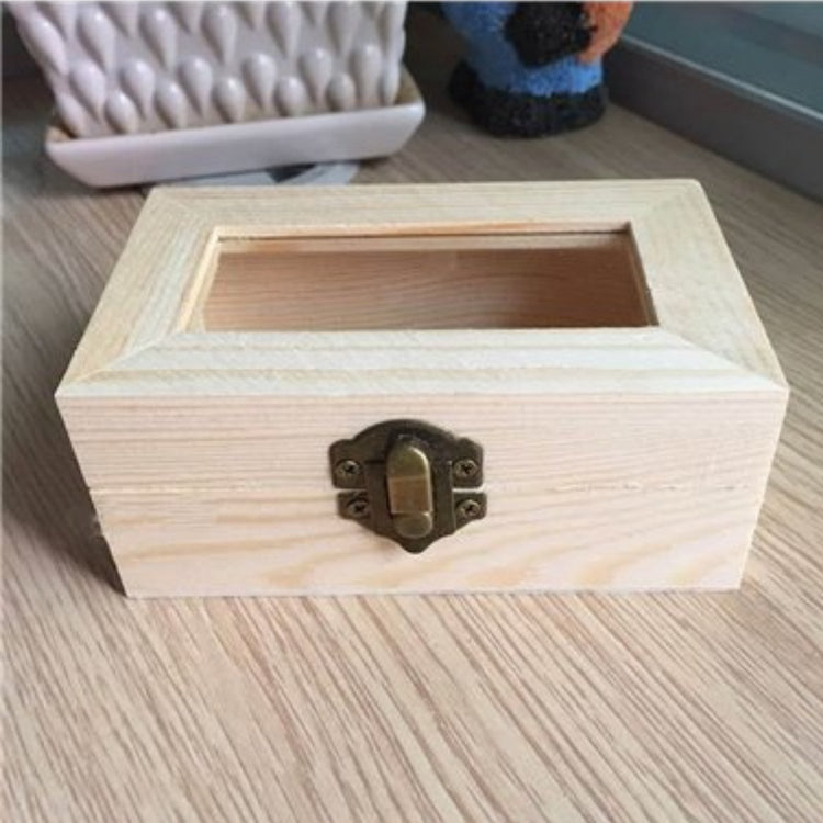 Cutie de lemn dreptunghiulară cu geam personalizabilă - Cadouri Personalizate