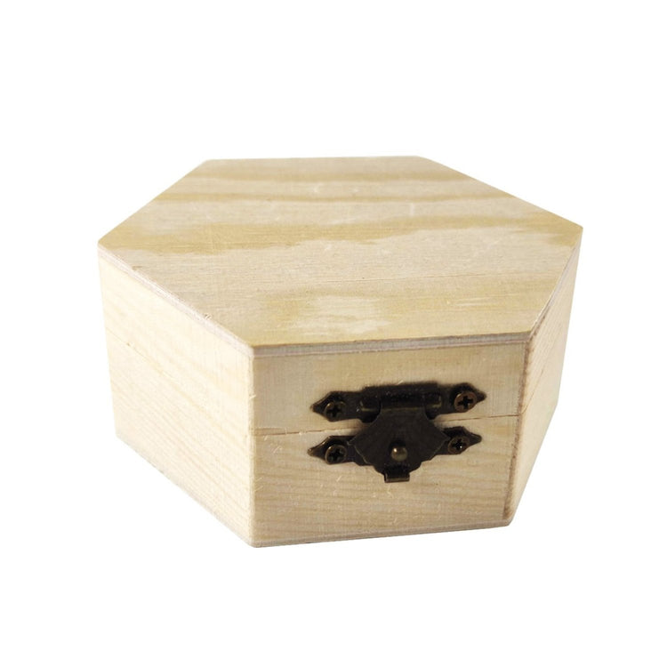 Cutie de lemn hexagonală personalizabilă - Cadouri Personalizate