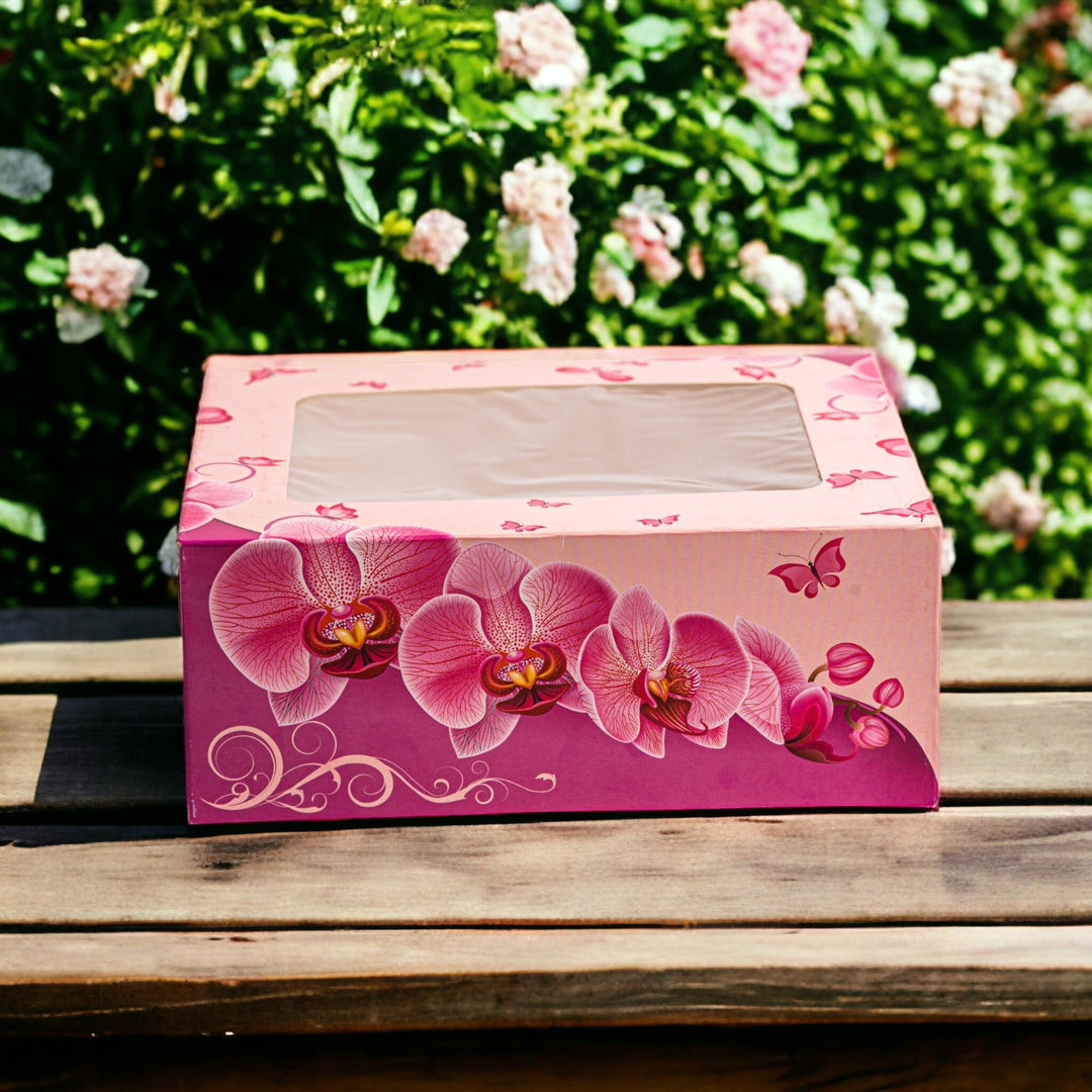 Cutii tort carton orhidee 20x23x9.2 cm - 25 buc - Cadouri Personalizate