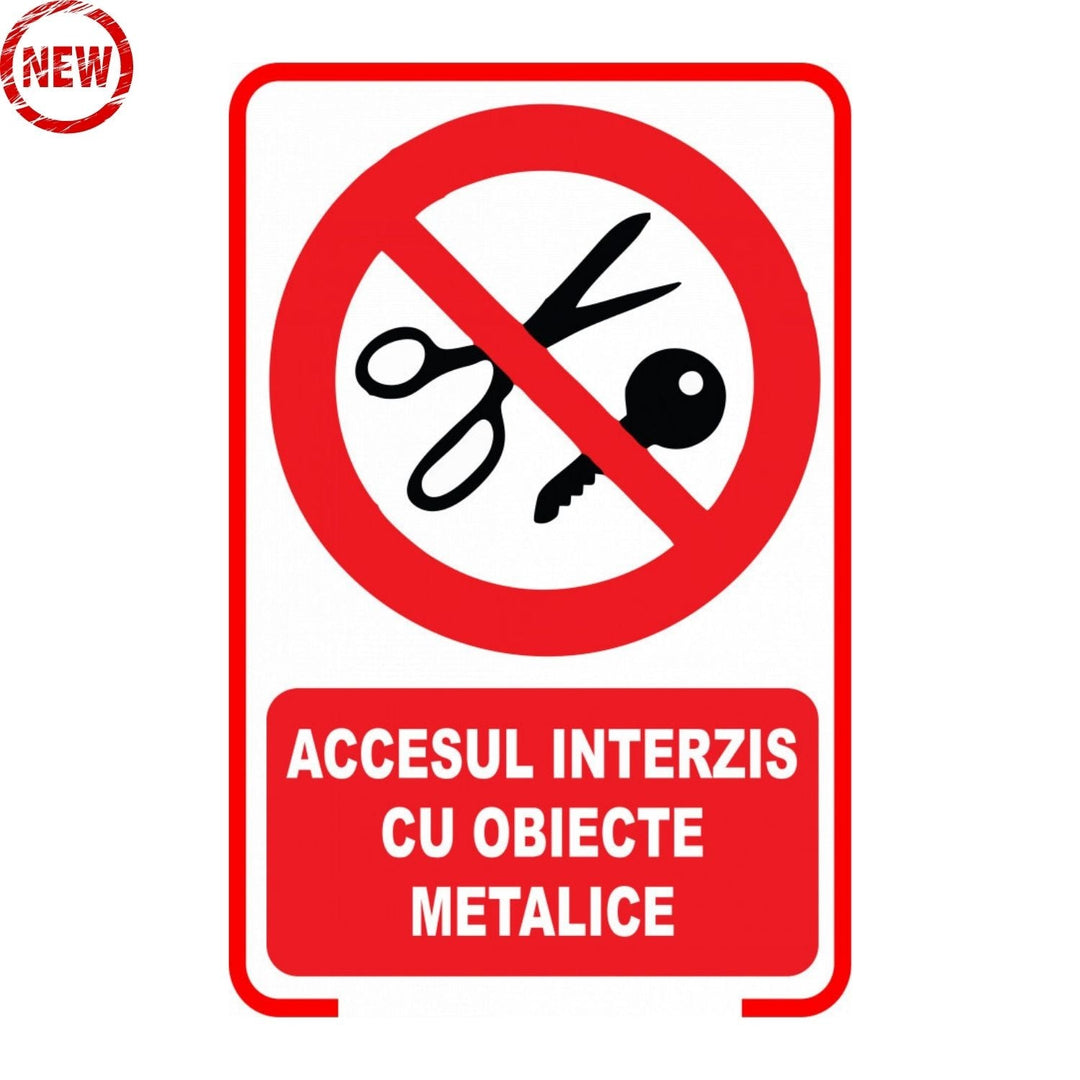 Indicator Interzis obiecte de metal