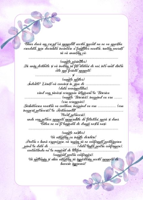 Invitație de Nuntă Digitală Rapture VI - Atelier Magic
