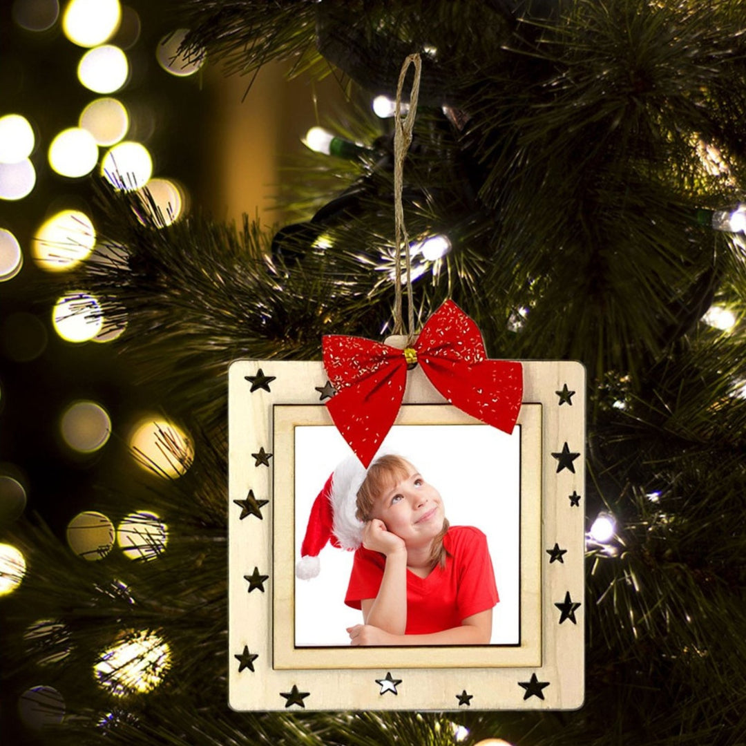 Ornament Crăciun pătrat personalizat cu poza ta