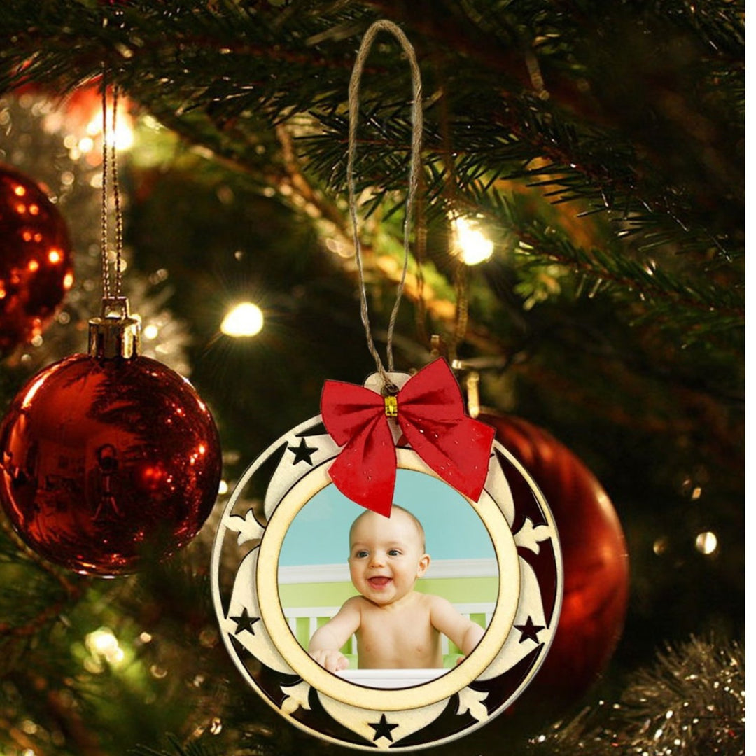 Ornament Crăciun rotund personalizat cu poza ta