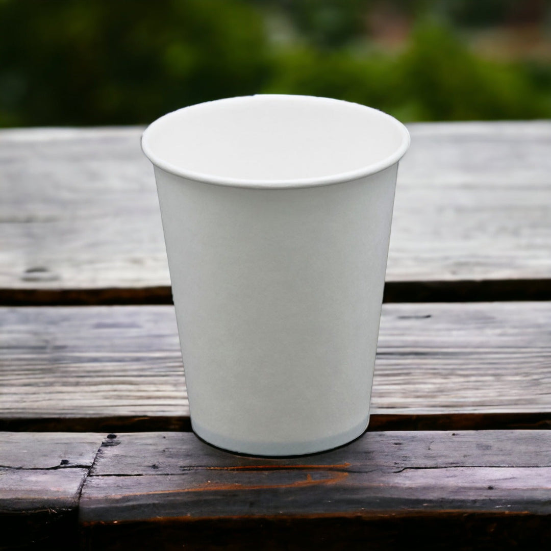 Pahar carton 8 OZ alb- 50 buc - Cadouri Personalizate