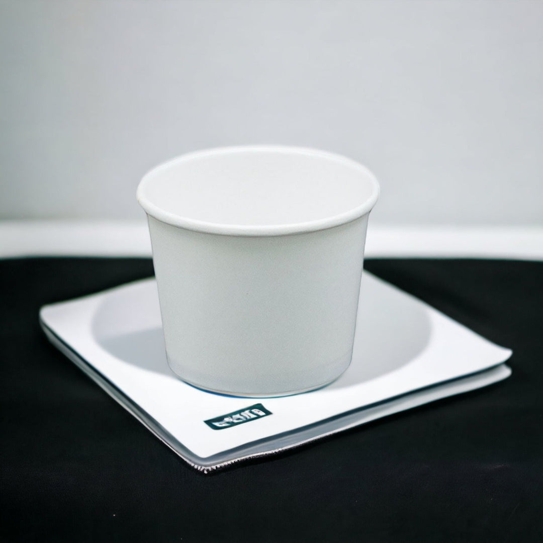 Pahar carton inghetata BTE 200CC alb - 50 buc - Cadouri Personalizate