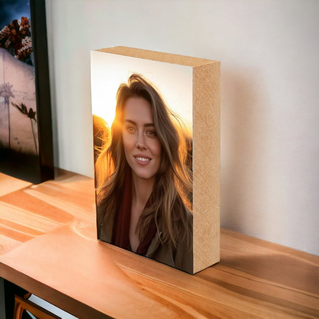 Poză printată pe o bucată de lemn - Cadouri Personalizate