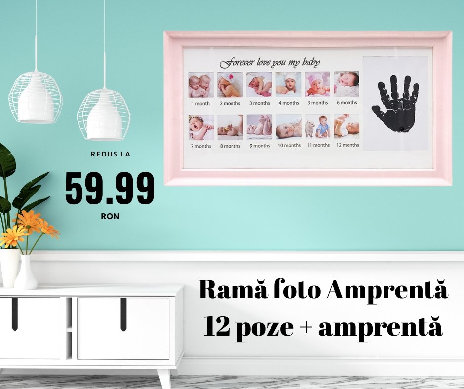 Rama foto amprenta 12 luni - Cadouri Personalizate
