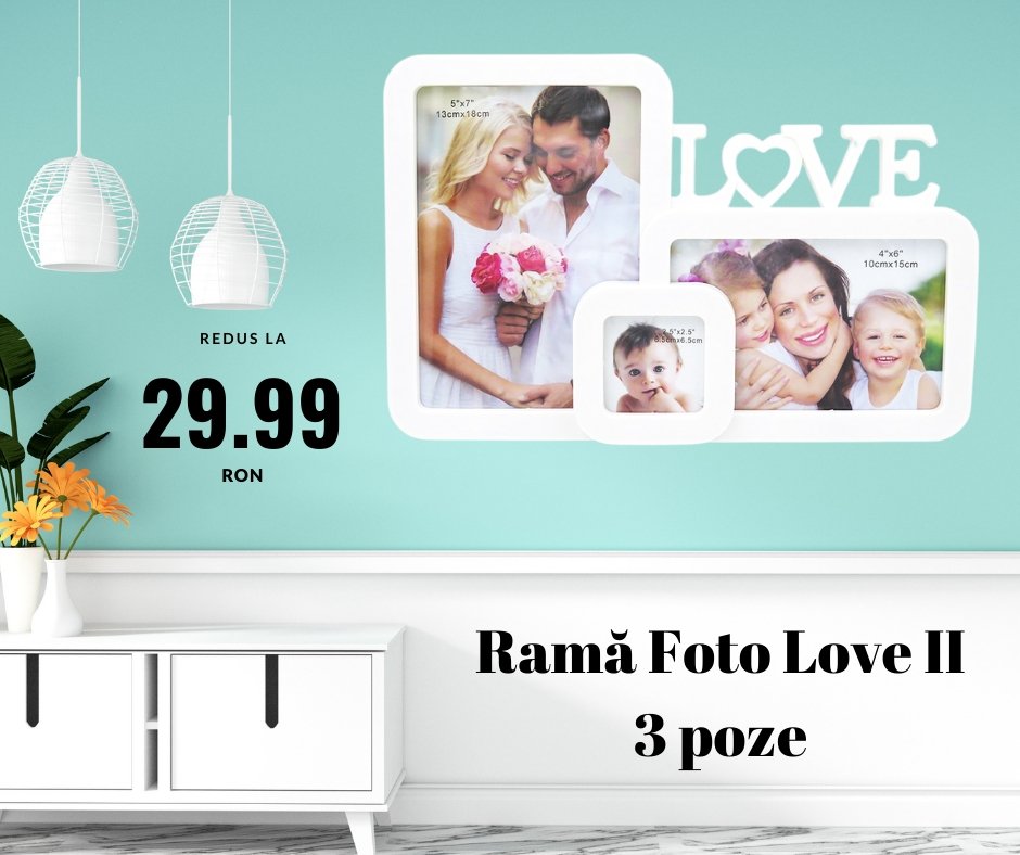 Rama foto colaj Love II 3 poze - Cadouri Personalizate