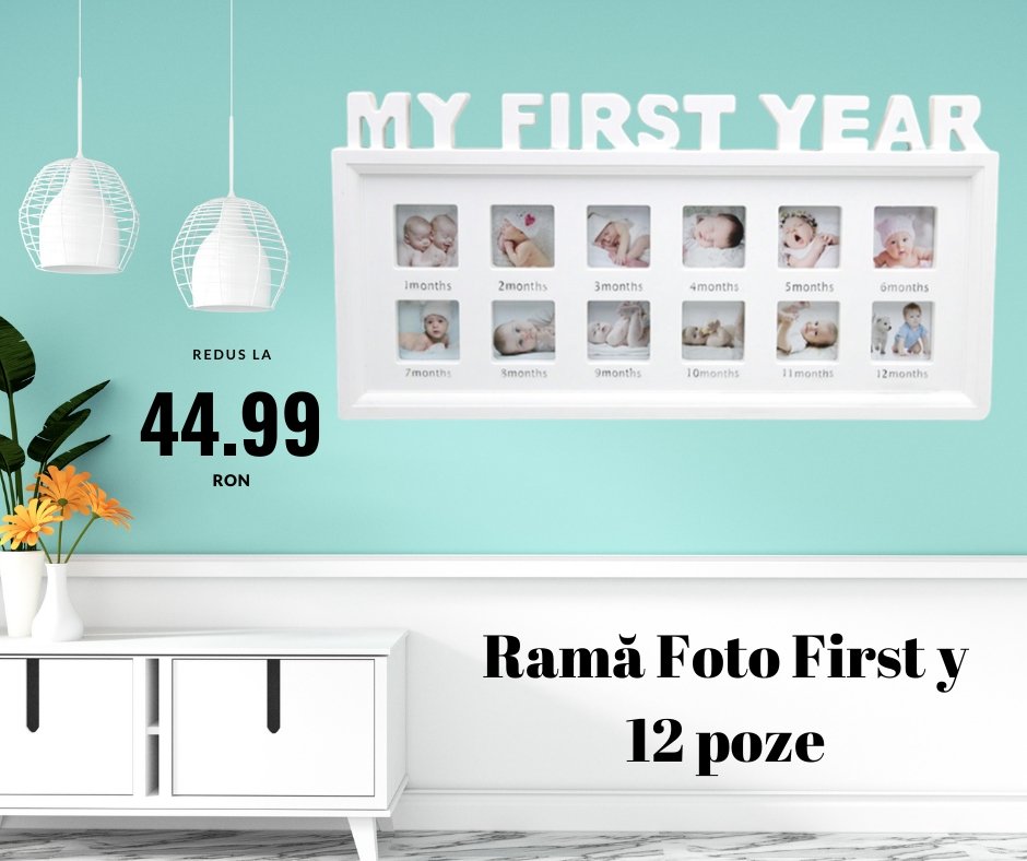 Rama foto colaj "My First Year" 12 poze - Cadouri Personalizate