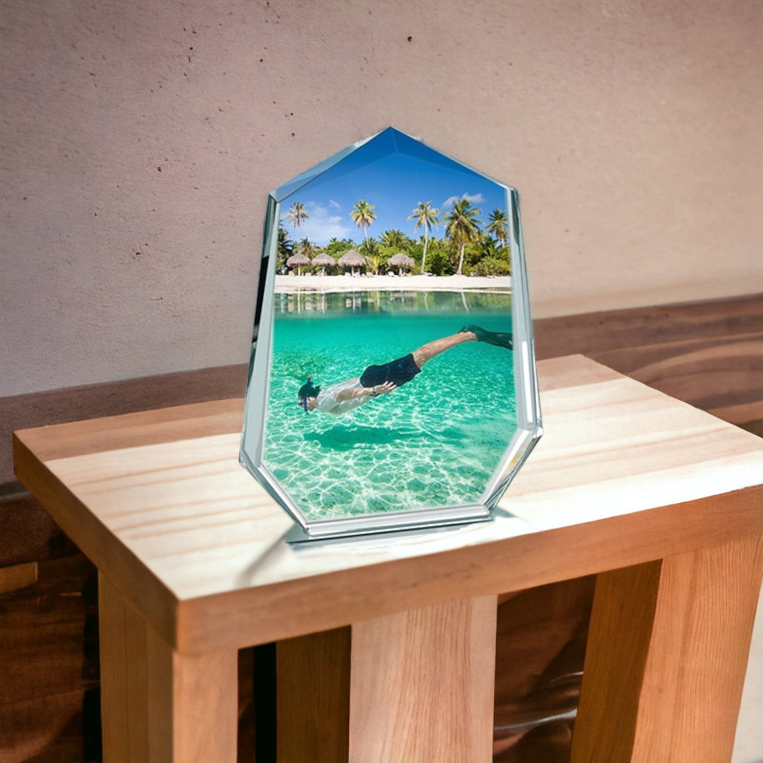 Rama Foto Cristal Hexa - Cadouri Personalizate