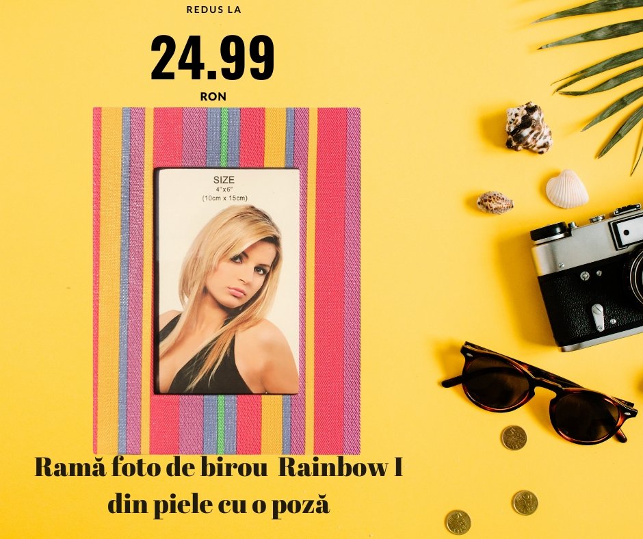 Rama foto piele RAINBOW 1 - Cadouri Personalizate