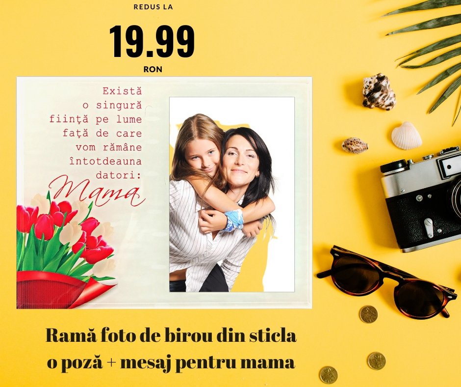 Rama foto sticla MAMA 2 - Cadouri Personalizate