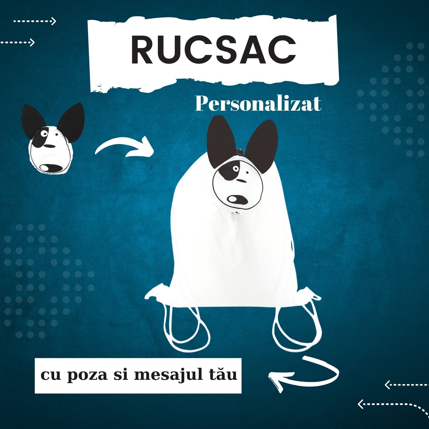 Rucsac pliabil Personalizat - Cadouri Personalizate