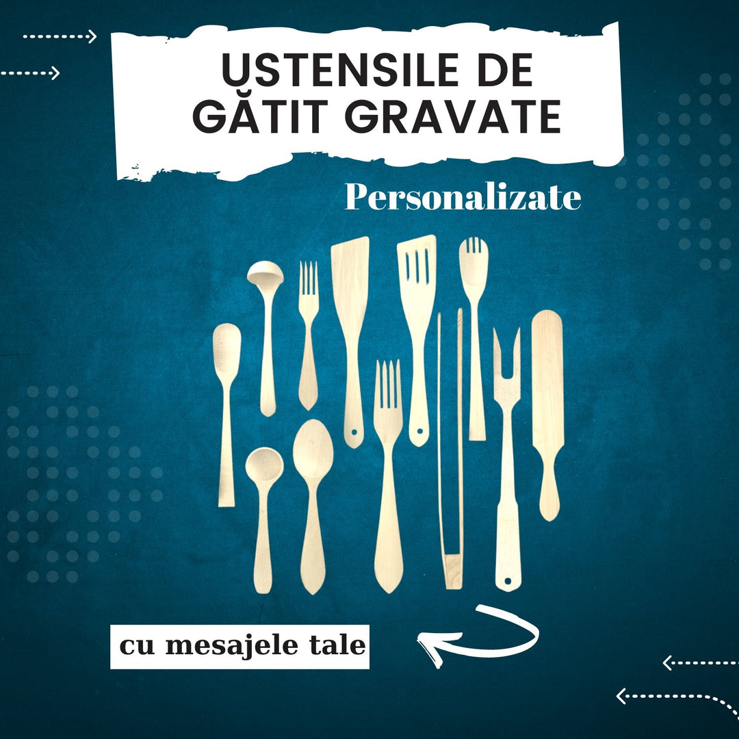 Set 12 ustensile de gătit Gravate - Cadouri Personalizate