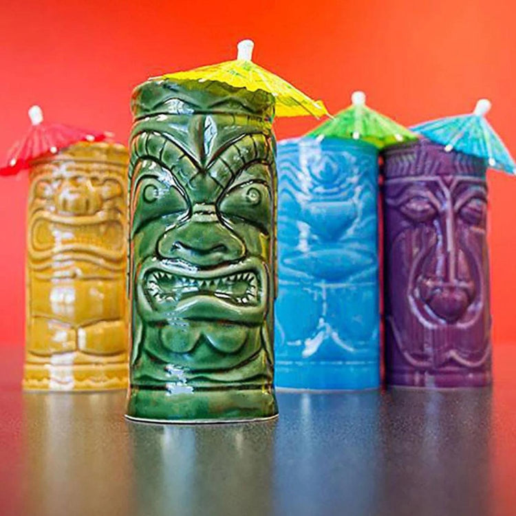 Set 4 căni exotice din ceramica - Tiki Mugs - Cadouri Personalizate