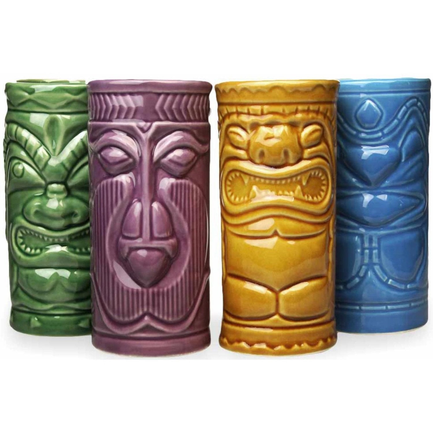 Set 4 căni exotice din ceramica - Tiki Mugs - Cadouri Personalizate