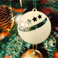 Set 4 ornamente Crăciun din lemn - Cadouri Personalizate