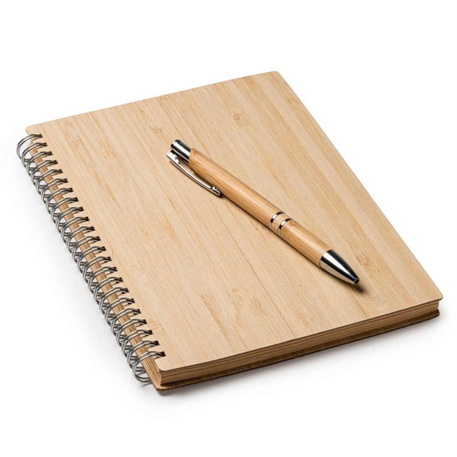 Set agendă si pix ambele din bambus Personalizat – Atelier Magic