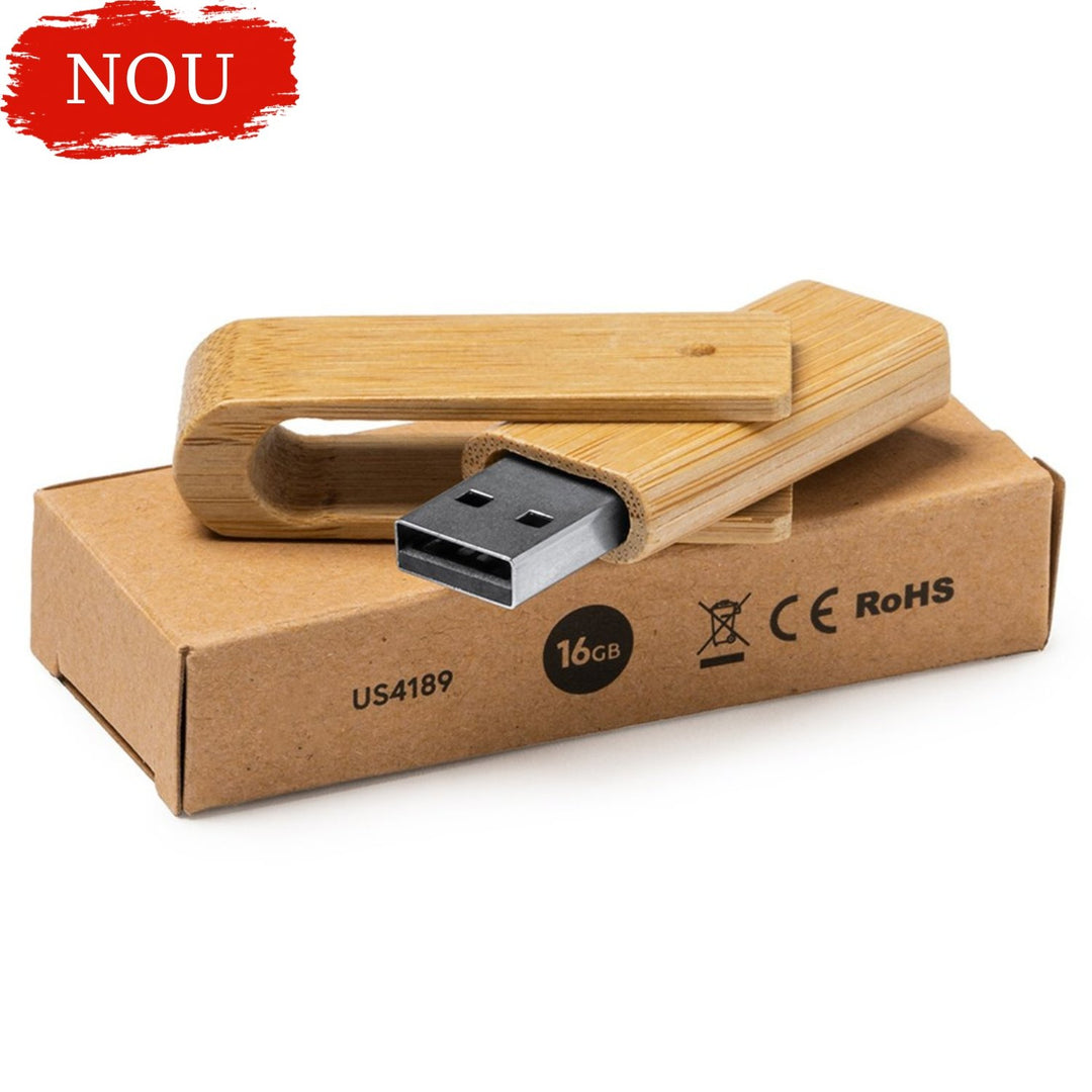 Stick USB din lemn personalizat - Cadouri Personalizate