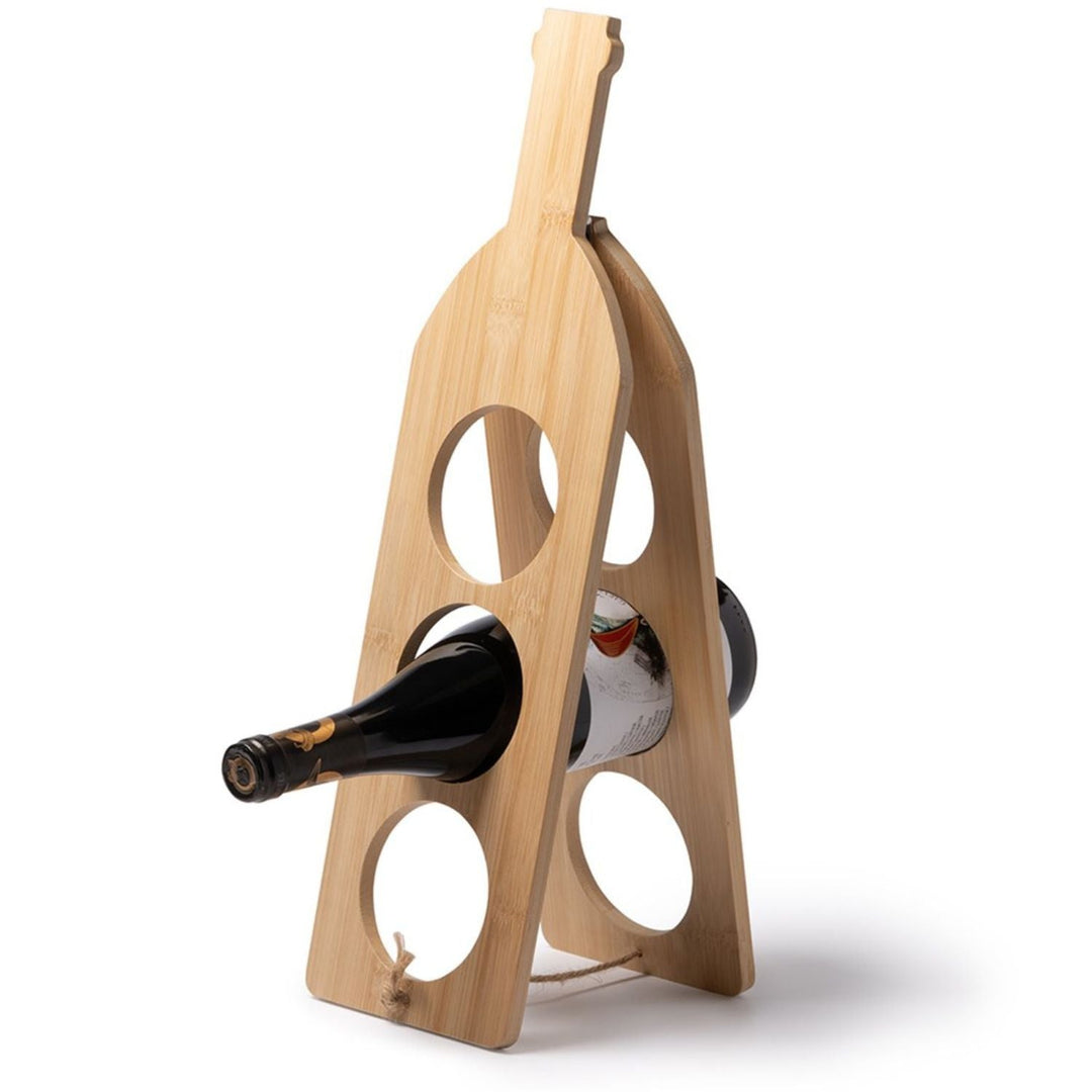 Suport pentru Sticle de Vin din Lemn de Bambus - Atelier Magic