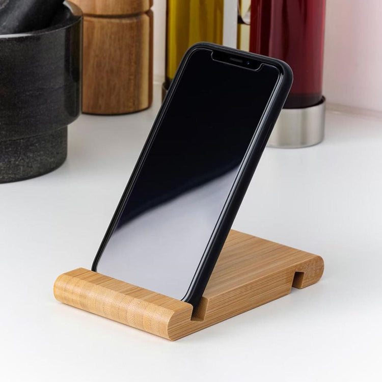 Suport telefon sau tabletă din bambus personalizat - Cadouri Personalizate
