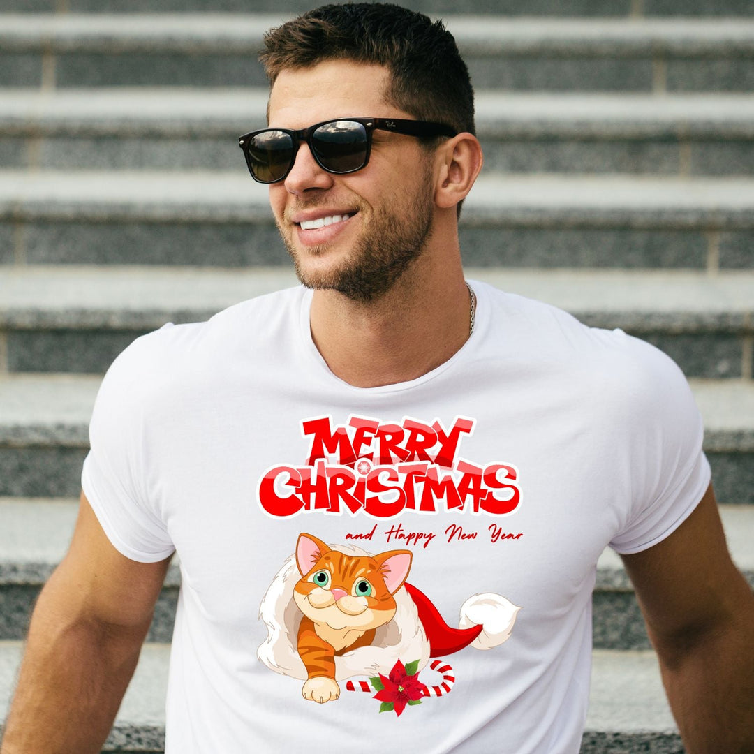 Tricou cu pisica "merry christmas" - Cadouri Personalizate