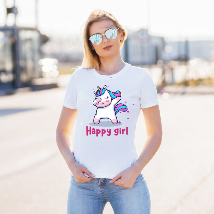 Tricou "happy girl" - Cadouri Personalizate