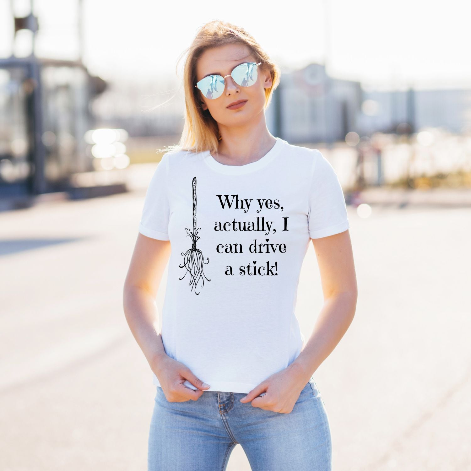 Tricou "i can drive a stick" - Cadouri Personalizate