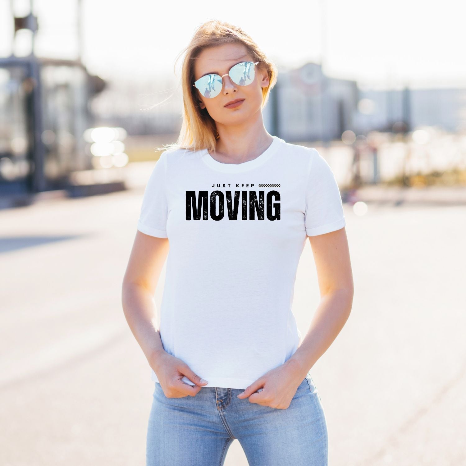 Tricou "just keep moving" - Cadouri Personalizate