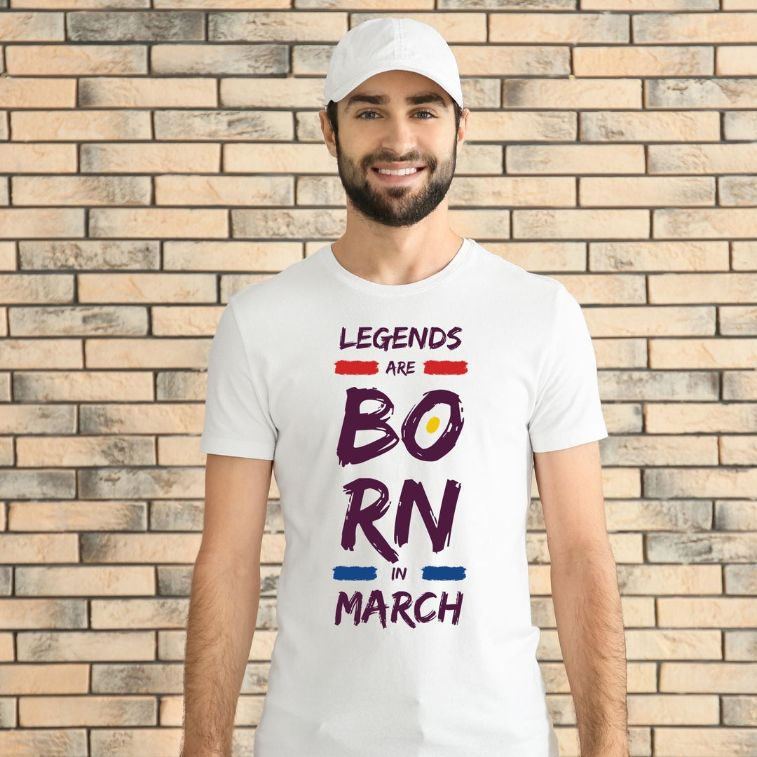 Tricou "Legends are born in march" - Cadouri Personalizate