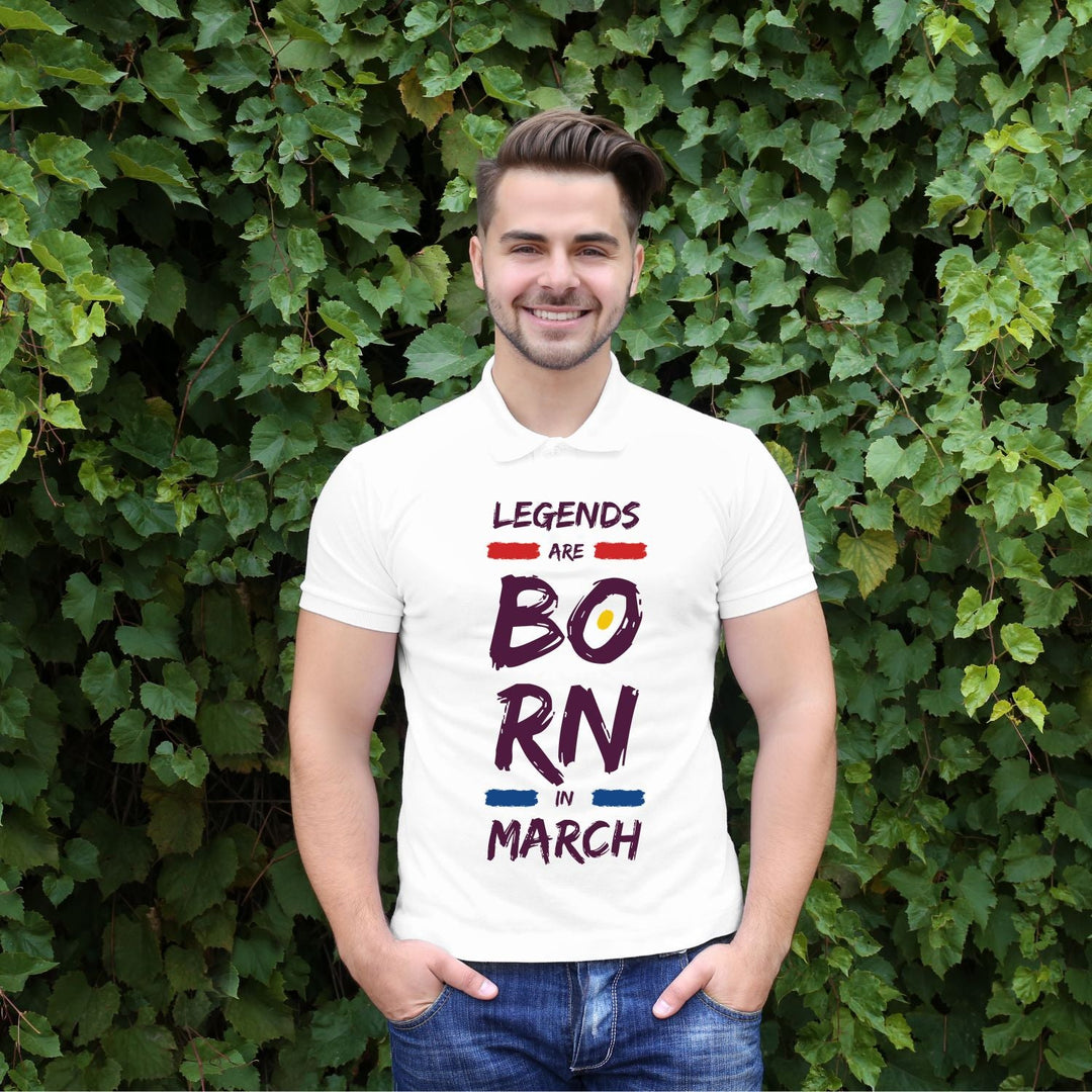 Tricou "Legends are born in march" - Cadouri Personalizate