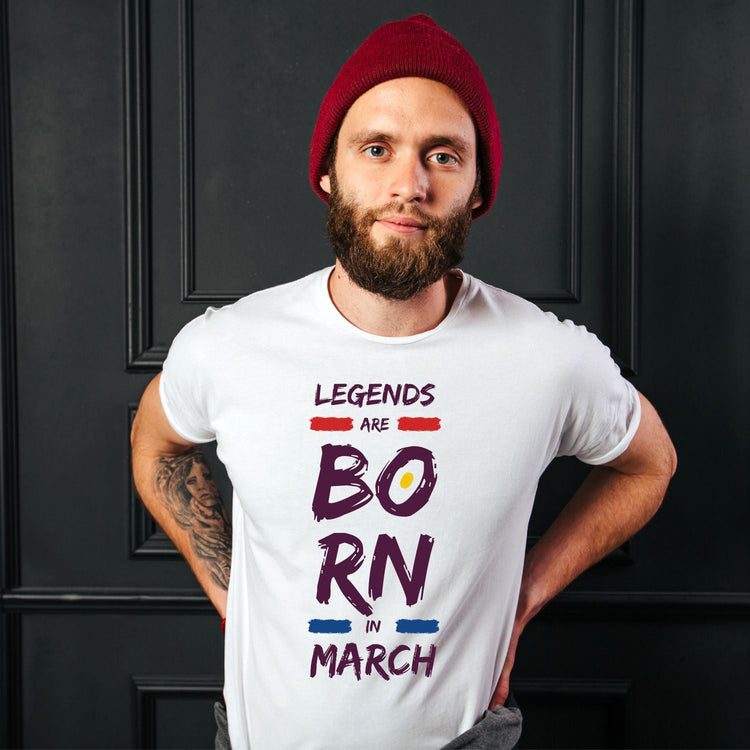 Tricou "Legends are born in march" - Cadouri Personalizate