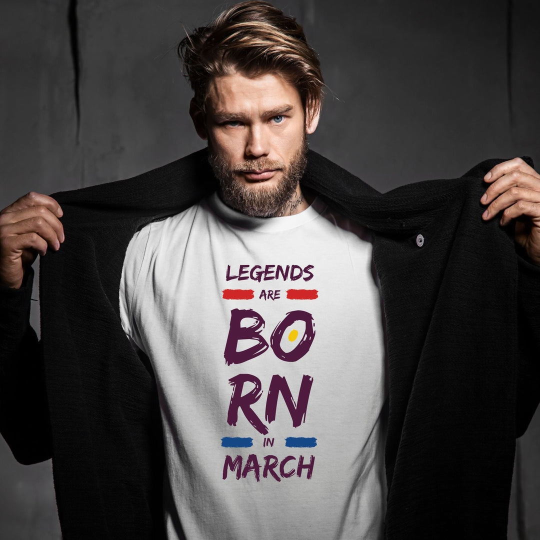 Tricou "Legends are born in march" - Cadouri Personalizate