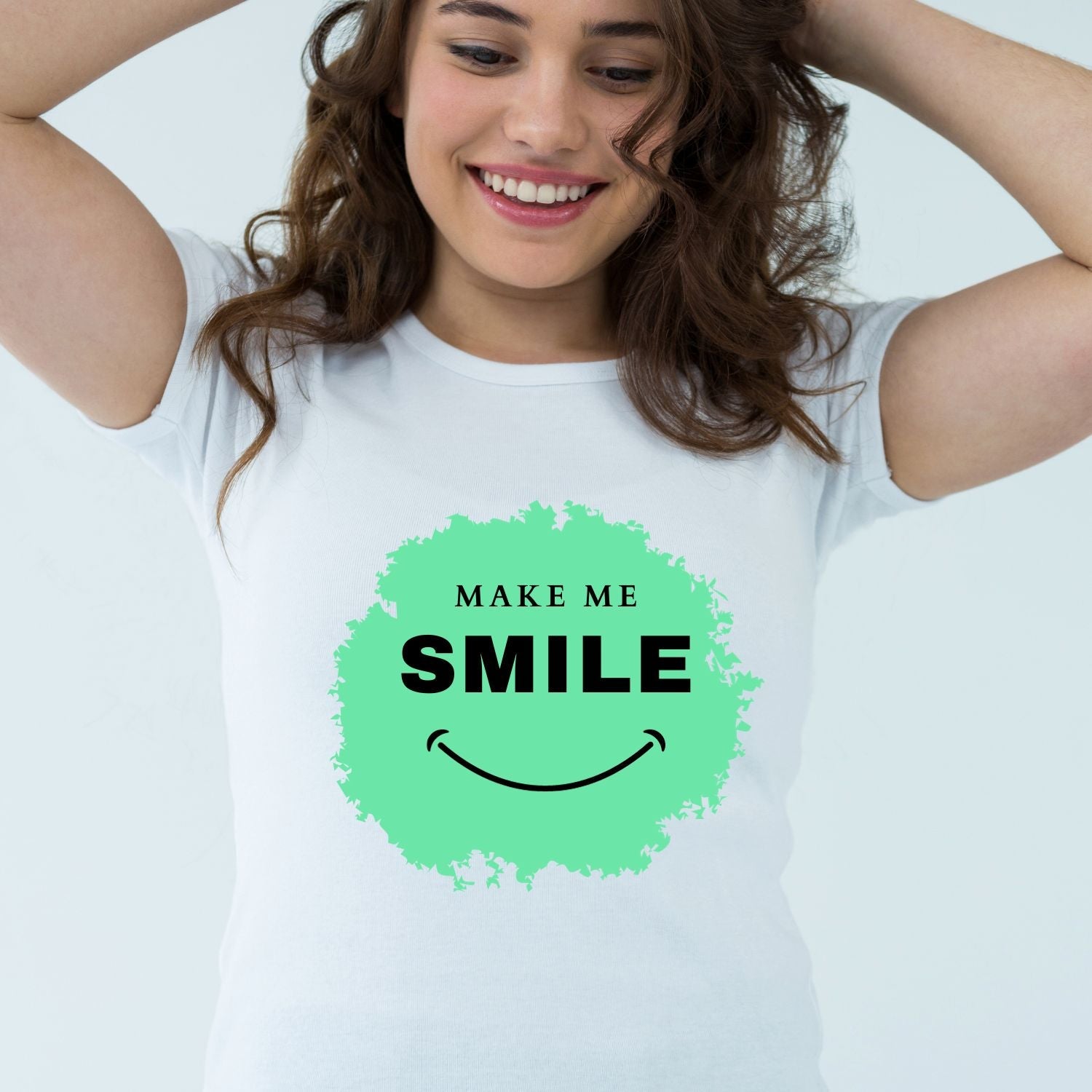 Tricou "make me smile" - Cadouri Personalizate