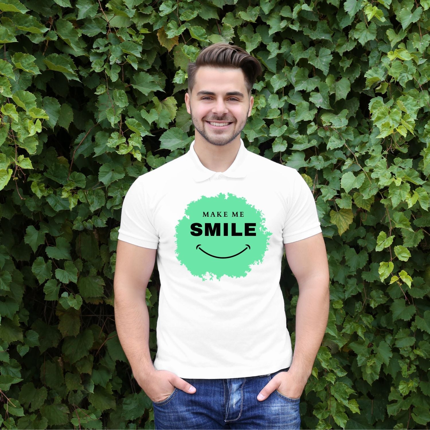 Tricou "make me smile" - Cadouri Personalizate