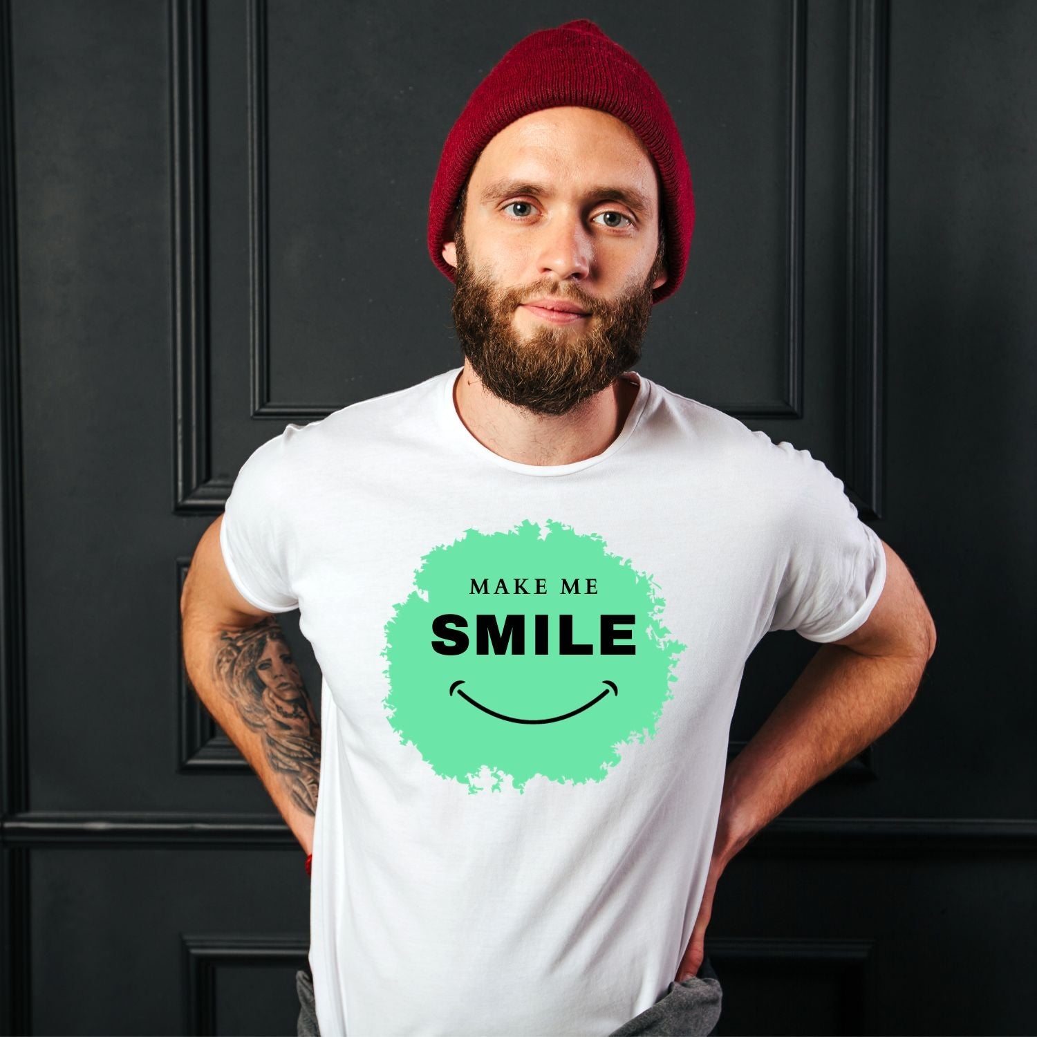 Tricou "make me smile" - Cadouri Personalizate