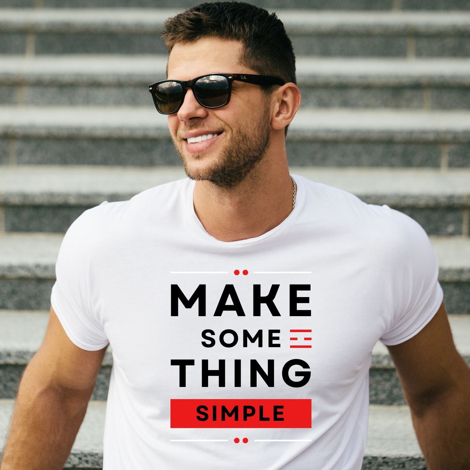 Tricou "make something simple" - Cadouri Personalizate