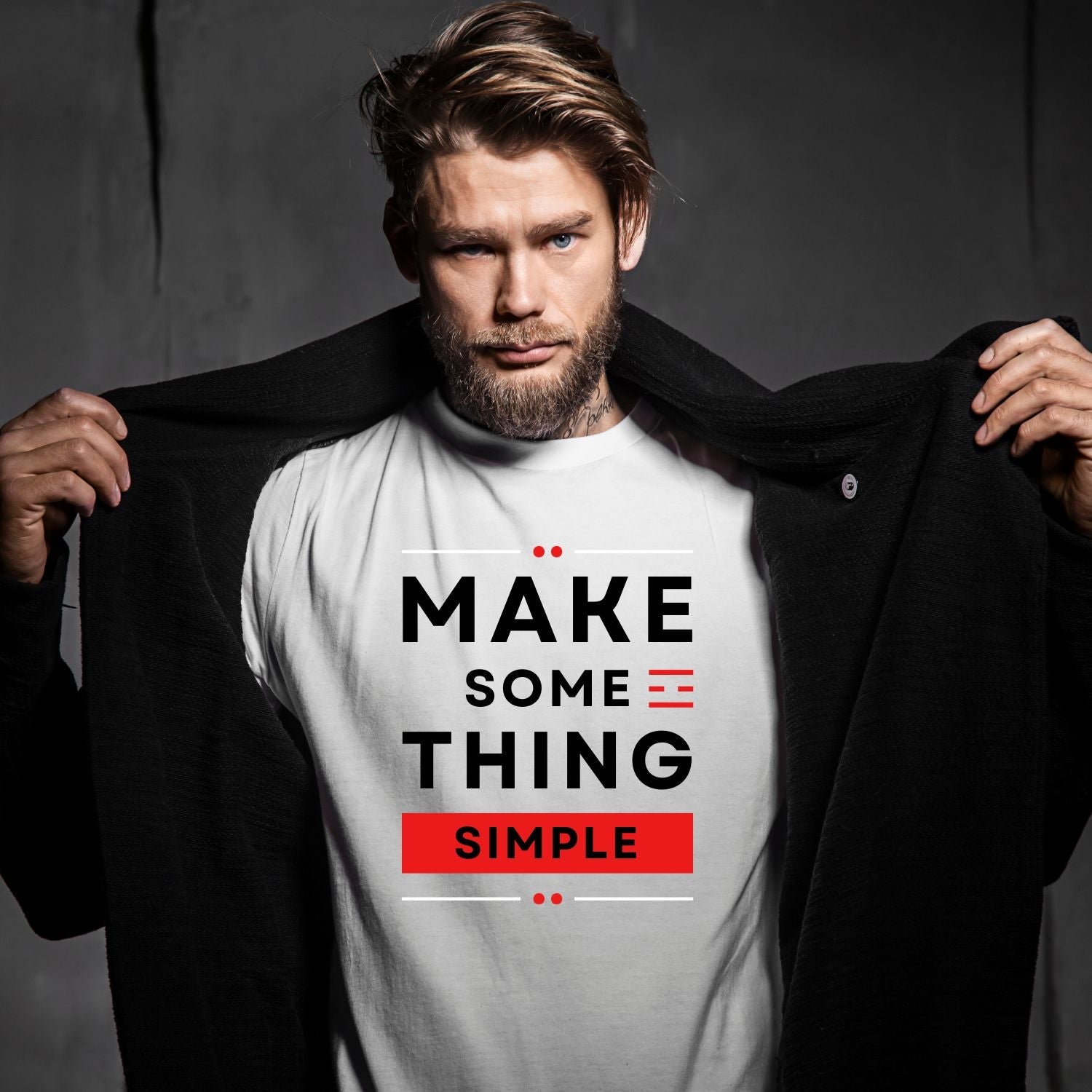 Tricou "make something simple" - Cadouri Personalizate