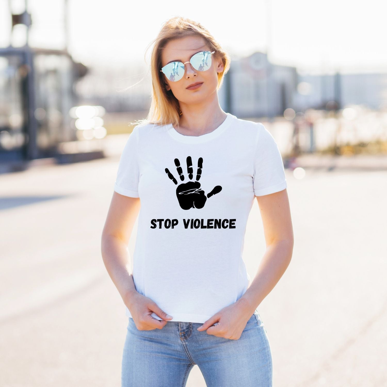 Tricou "stop violence" - Cadouri Personalizate