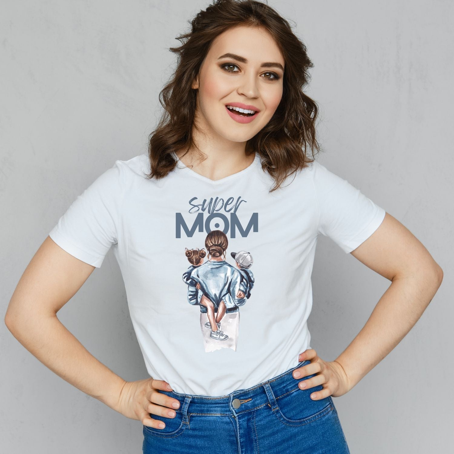 Tricou "super mom" - Cadouri Personalizate